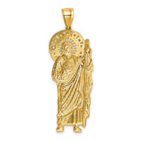 14k Polished CZ St. Jude Pendant-K10109