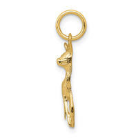 14k Polished Open-Backed Deer Charm-K1019