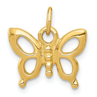 14k Solid Polished Butterfly Charm-K1027