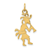 14k Polished 3-Dimensional Kokopelli Charm-K1064