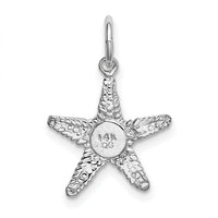 14K White Gold Polished 3-D Starfish Pendant-K1077