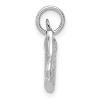14k White Gold Solid Polished 3-D Golf Bag/Clubs Charm-K1107