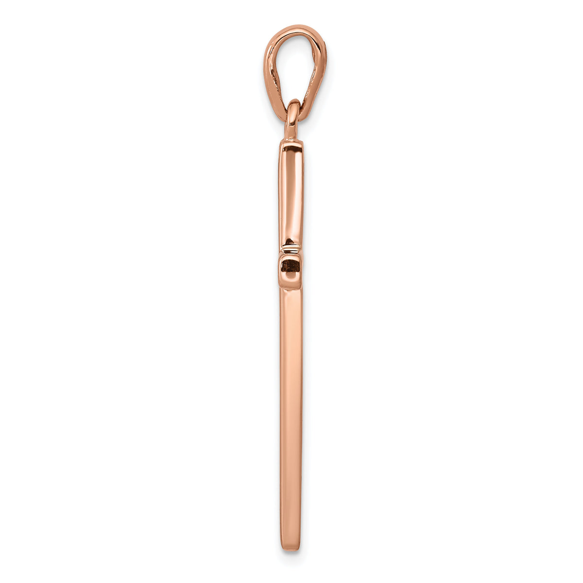 14k Rose Gold Cross Pendant-K1159