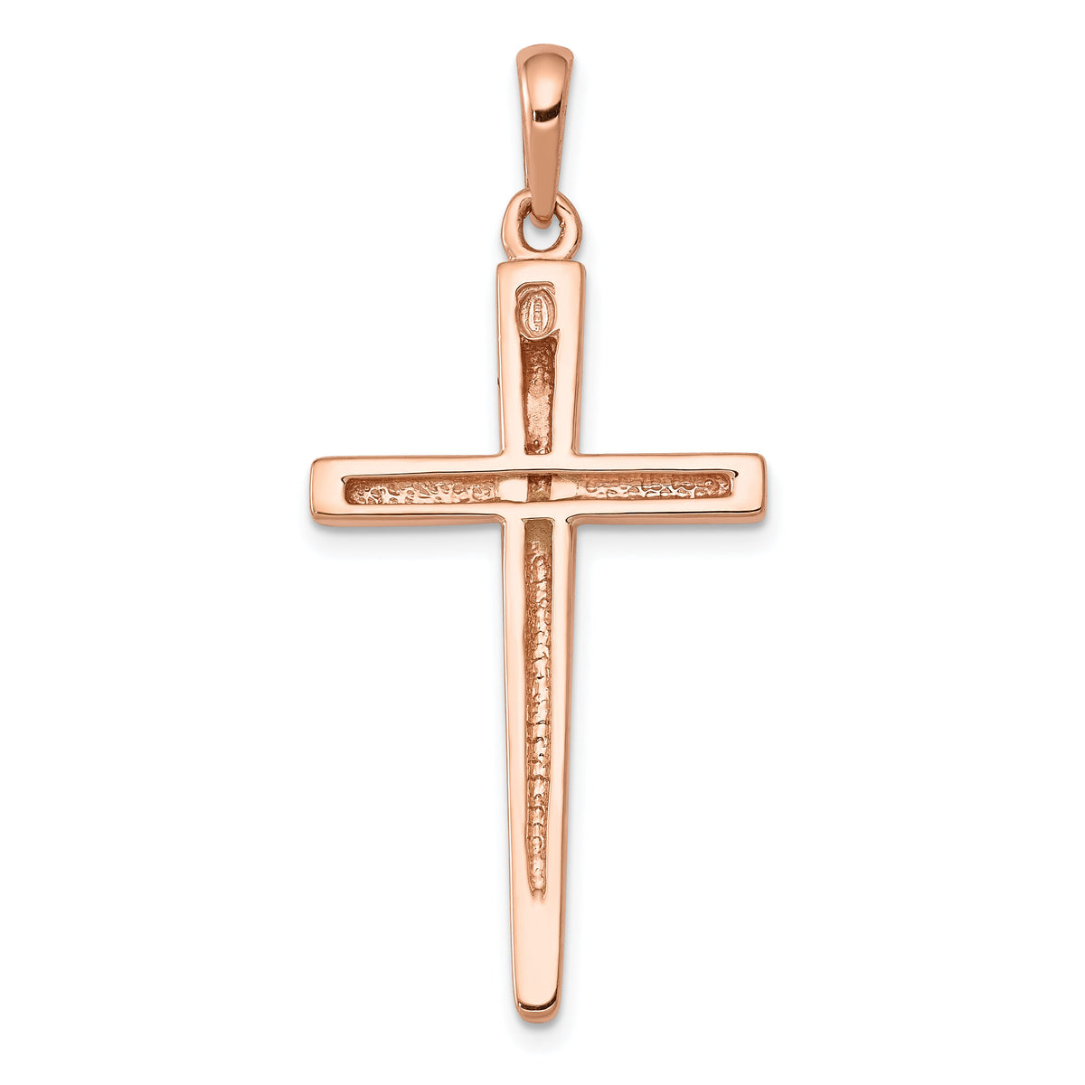 14k Rose Gold Cross Pendant-K1159