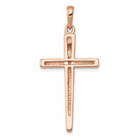 14k Rose Gold Cross Pendant-K1159