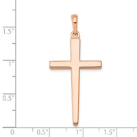 14k Rose Gold Cross Pendant-K1159