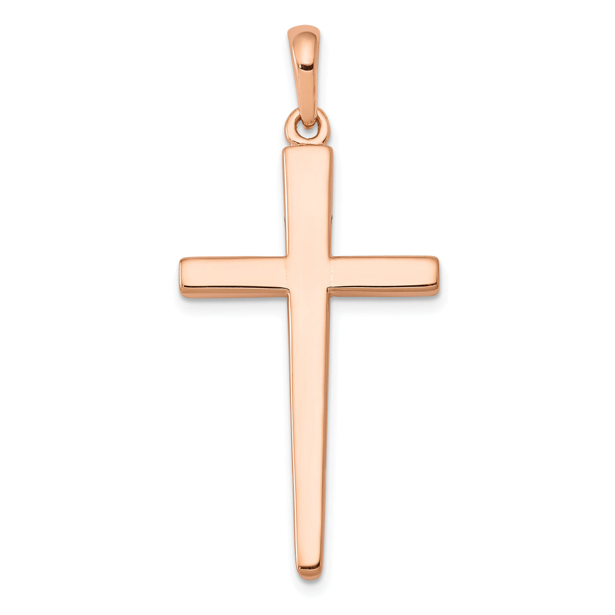 14k Rose Gold Cross Pendant-K1159