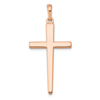 14k Rose Gold Cross Pendant-K1159
