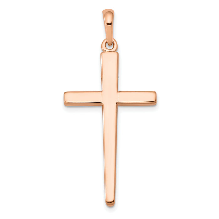 14k Rose Gold Cross Pendant-K1159