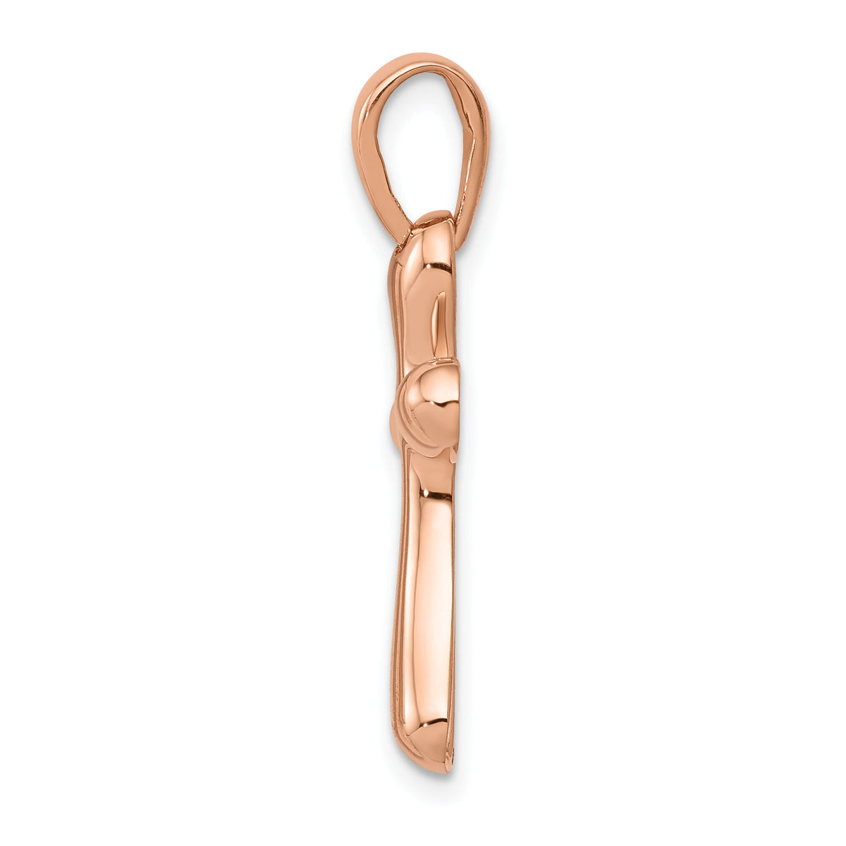 14k Rose Gold Freeform Cross Pendant-K1166
