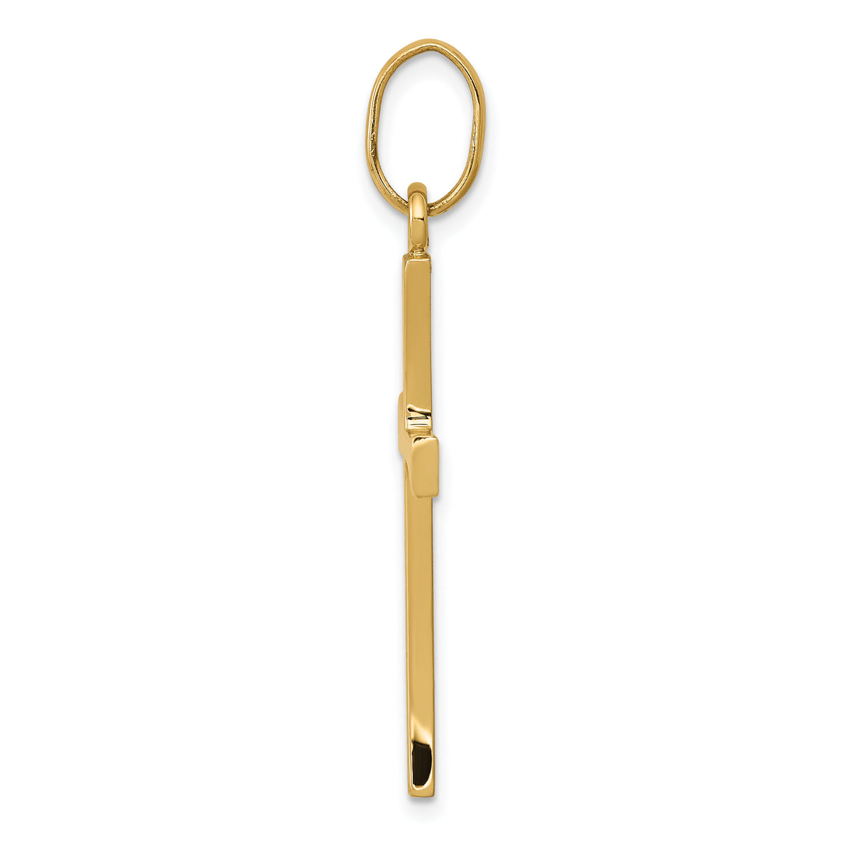 14k Polished Cross Pendant-K1167