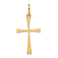 14k Polished Cross Pendant-K1167