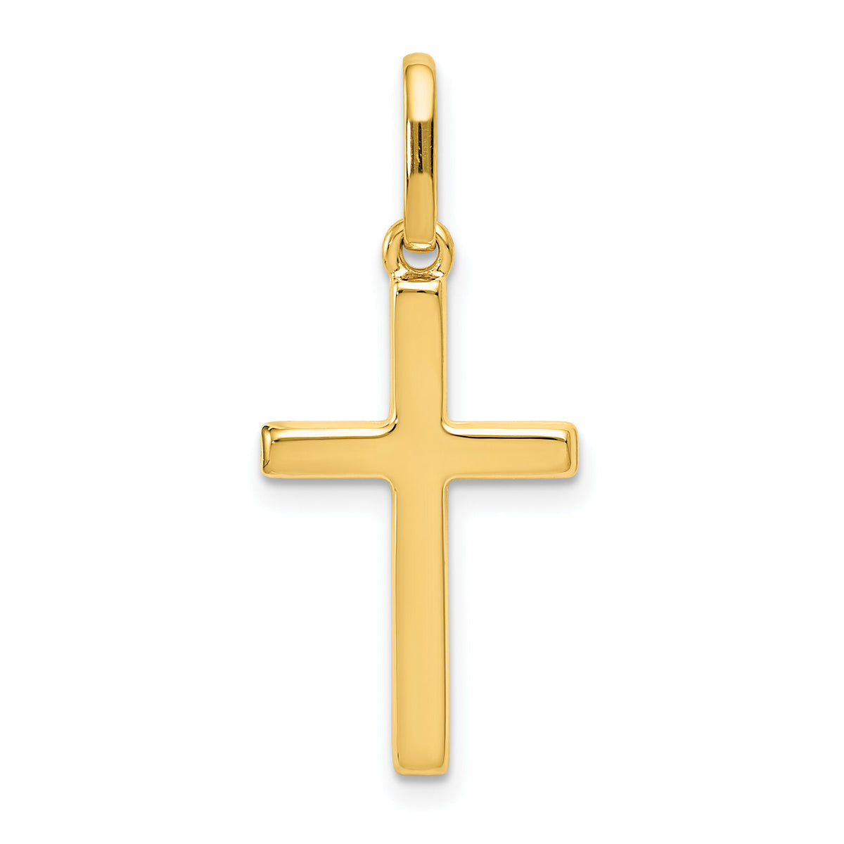14k Hollow Cross Pendant-K1171