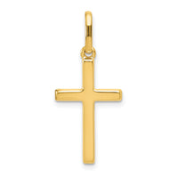 14k Hollow Cross Pendant-K1171