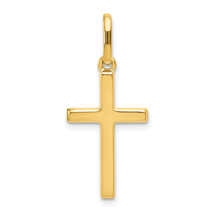 14k Hollow Cross Pendant-K1171