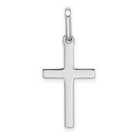 14k White Gold Hollow Cross Pendant-K1172