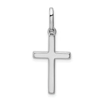 14k White Gold Hollow Cross Pendant-K1172