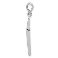 14k White Gold Cross Pendant-K1173