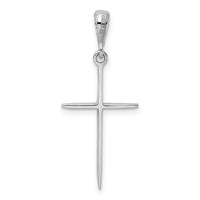 14k White Gold Cross Pendant-K1173