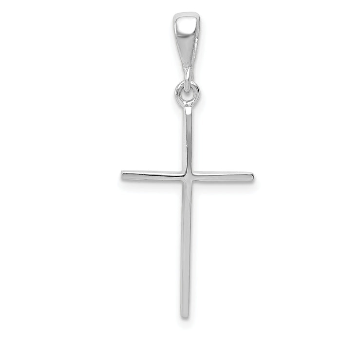 14k White Gold Cross Pendant-K1173