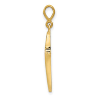 14k Polished Cross Pendant-K1174