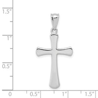 14k White Gold Hollow Cross Pendant-K1182