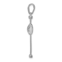 14k White Gold Latin Cross Pendant-K1186