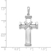 14k White Gold Latin Cross Pendant-K1186