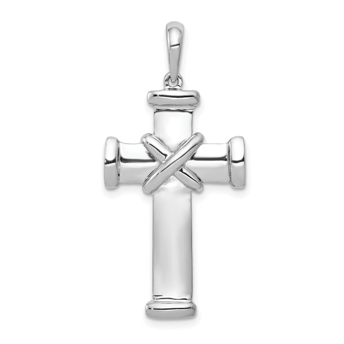 14k White Gold Latin Cross Pendant-K1186