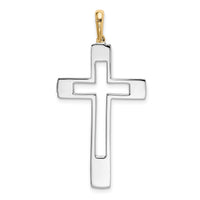 14k Two-tone Fancy Cross Pendant-K1200