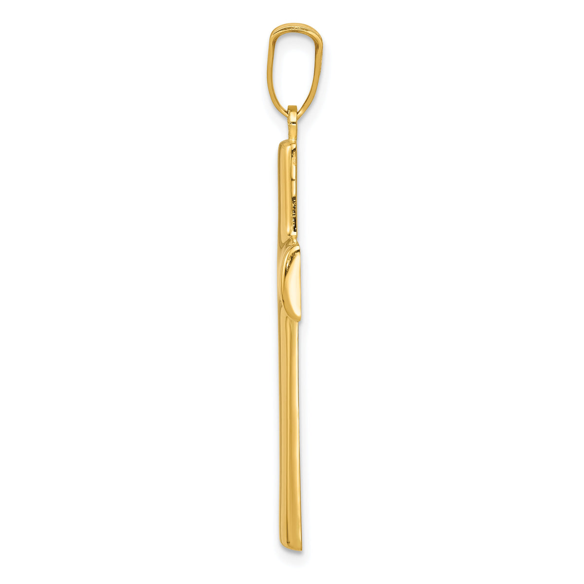 14k Hollow Cross Pendant-K1206