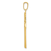 14k Hollow Cross Pendant-K1206