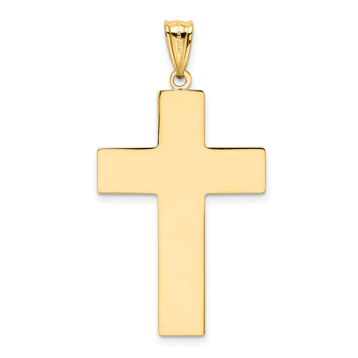14k Hollow Cross Pendant-K1206