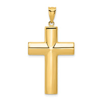 14k Hollow Cross Pendant-K1206