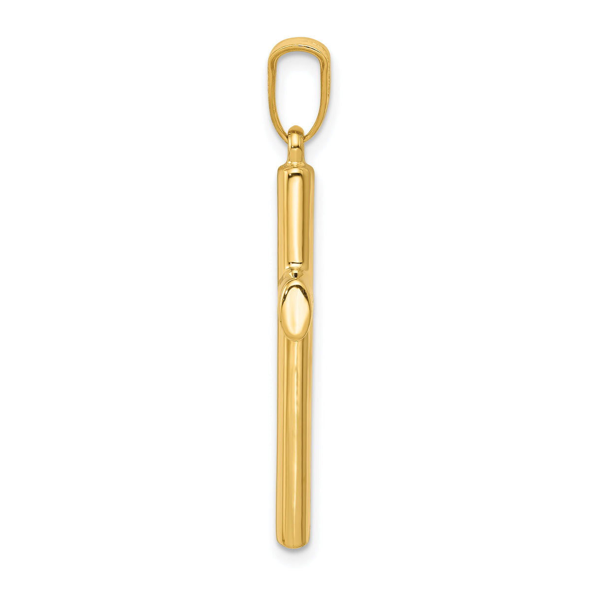 14k Hollow Cross Pendant-K1207