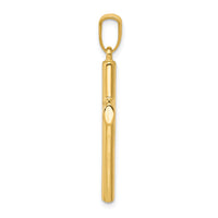 14k Hollow Cross Pendant-K1207