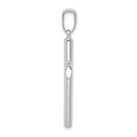 14k White Gold Hollow Cross Pendant-K1207W