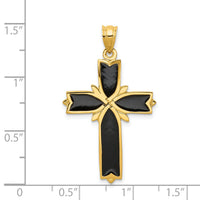 14k Enameled Latin Cross Pendant-K1212
