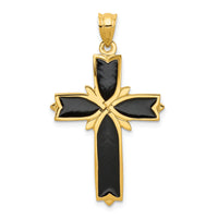 14k Enameled Latin Cross Pendant-K1212
