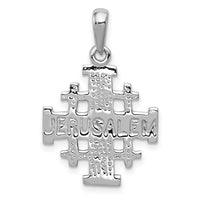 14k White Gold Jerusalem Cross Pendant-K1230
