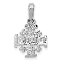 14k White Gold Jerusalem Cross Charm-K1233