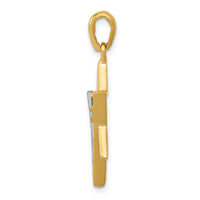 14k Two-tone Star of David Pendant-K1286