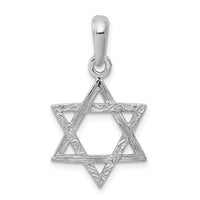 14k White Gold Star Of David Pendant-K1288