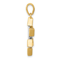 14k Two-tone Star of David Pendant-K1289