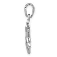 14k White Gold Star Of David Pendant-K1293