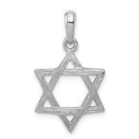 14k White Gold Star Of David Pendant-K1293