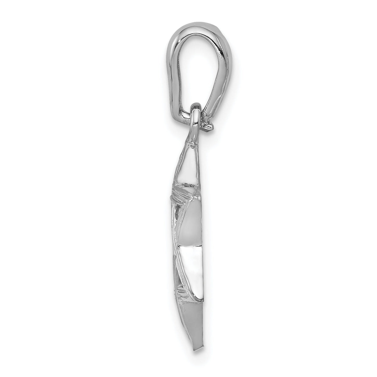 14k White Gold Star Of David Pendant-K1295