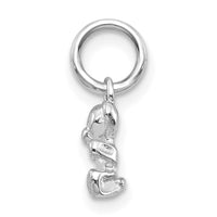 14k White Gold Teddy Bear Charm-K1324
