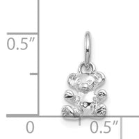 14k White Gold Teddy Bear Charm-K1324