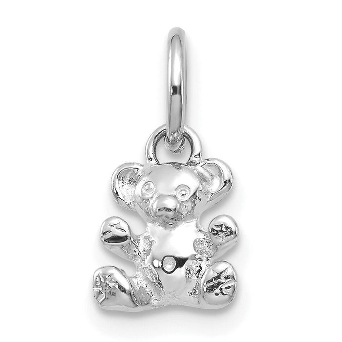 14k White Gold Teddy Bear Charm-K1324